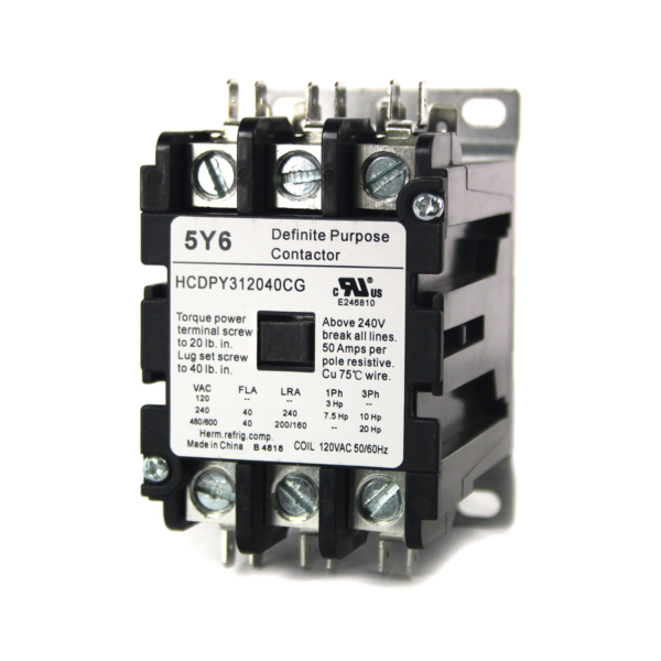Contactor DP 3P NO 40A 120V