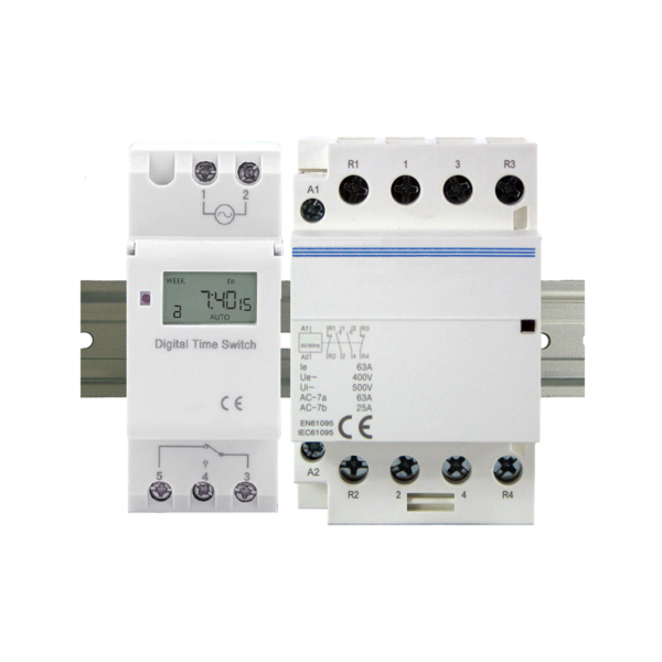 Uploaded ToElectroDepot 7 Day 24 Hour Programmable Timer 63A 2 Pole NO/ 2 Pole NC 120VAC